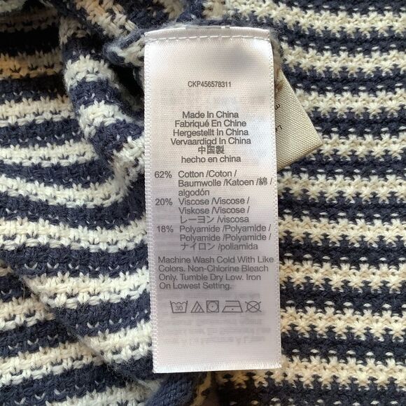 Madewell Seagrove Pullover Sweater Extra Small Navy and Natural Stripe C… - Picture 5 of 8